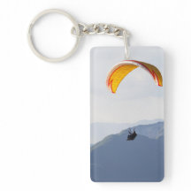 Swiss Paragliding Orange Epic Fun Fab Keychain