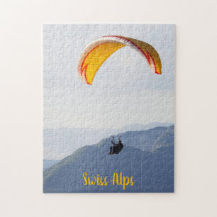 Swiss Paragliful Colorful Orange Jigsaw Puzzle