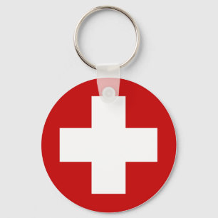 Swiss Red Cross Emergency Recovery Roundell Keychain