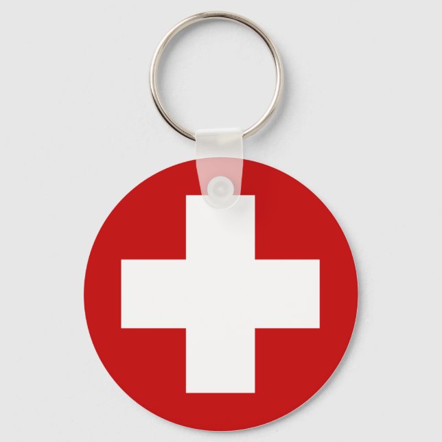 Swiss Red Cross Emergency Recovery Roundell Keychain (Front)