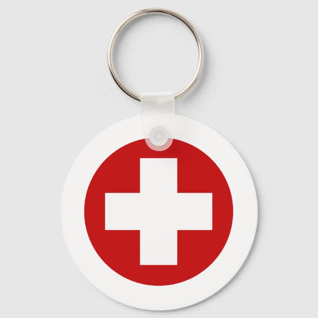 Swiss Red Cross Emergency Recovery Roundell Keychain (Front)