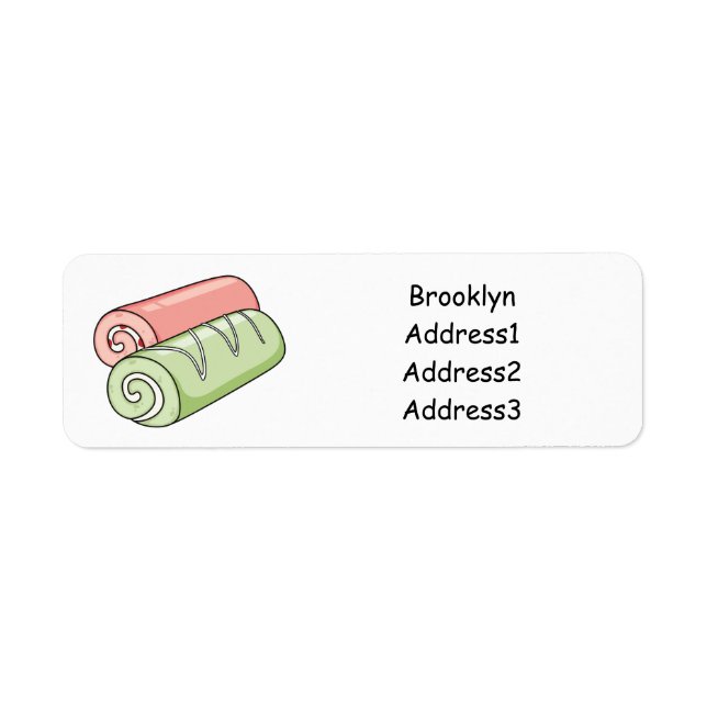 Swiss roll / roll cake cartoon illustration (Front)