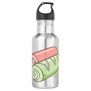 Swiss roll / roll cake cartoon illustration  532 ml water bottle