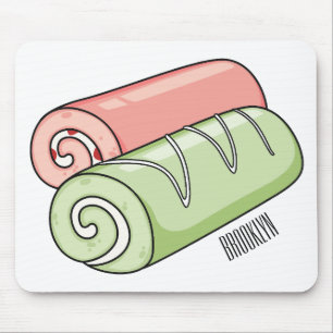 Swiss roll / roll cake cartoon illustration mouse pad