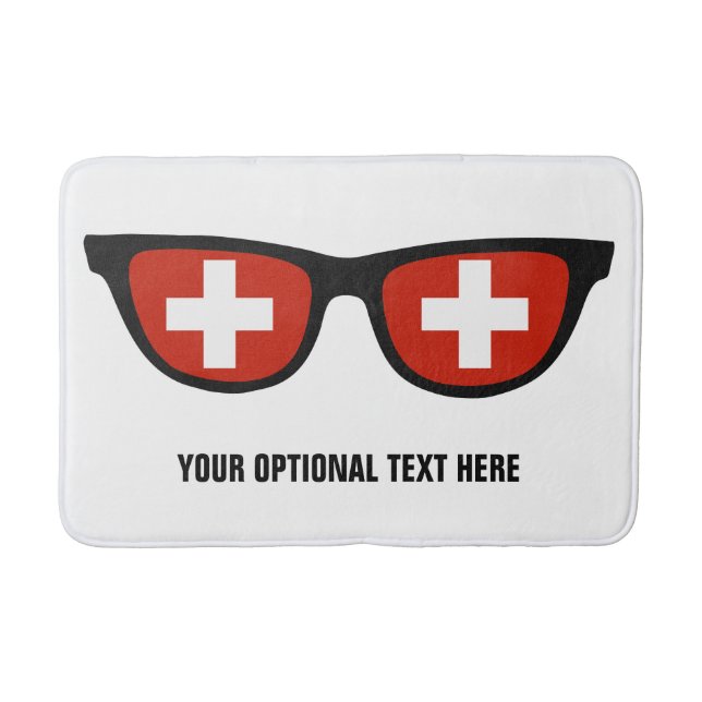 Swiss Shades custom bath mats (Front)