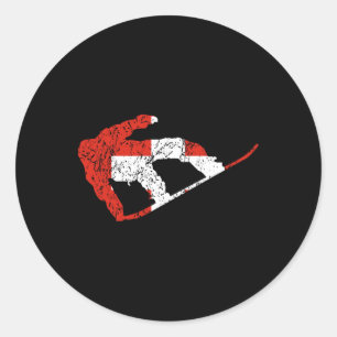 Swiss Snowboarder Switzerland Flag Cool Snowboardi Classic Round Sticker