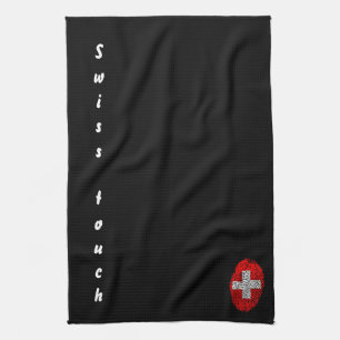 Swiss touch fingerprint flag kitchen towel