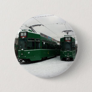 Swiss trams at BVB M-Parc depot, Basel 2 Inch Round Button