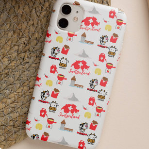 Swiss Travel Icons   Clip Art Pattern Case-Mate iPhone Case