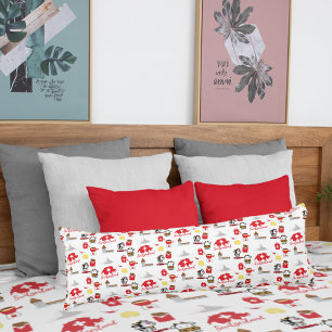 Swiss Travel Icons Pattern Body Pillow