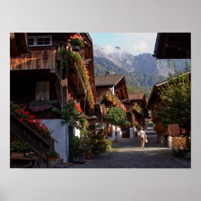 Swiss Village Print, Value Poster Paper (Matte) (Front)