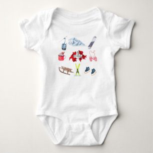 Swiss Winter Travel Combo   Baby Bodysuit