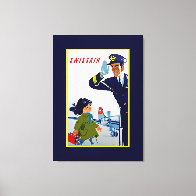 Swissair Little Girl Canvas Print (Front)