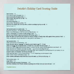 Swistle Holiday Card Scoring Guide Poster 11x11