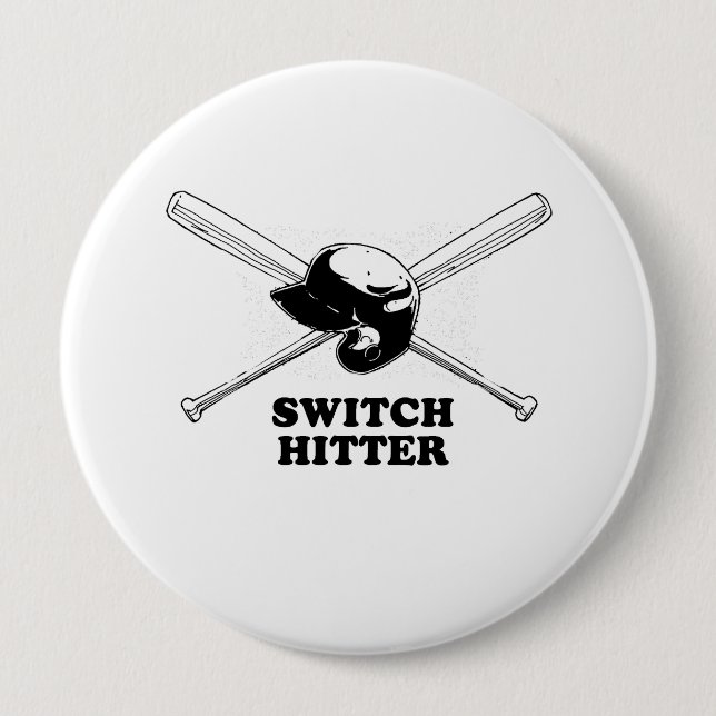 Switch Hitter 4 Inch Round Button (Front)