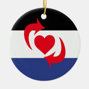 Switch Pride Flag Ceramic Ornament