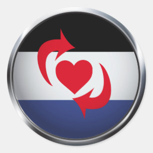 SWITCH PRIDE MEDALLION CLASSIC ROUND STICKER