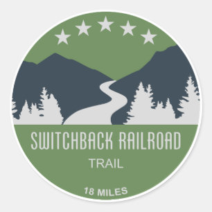 Switchback Railroad Trail Classic Round Sticker