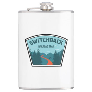 Switchback Railroad Trail Hip Flask