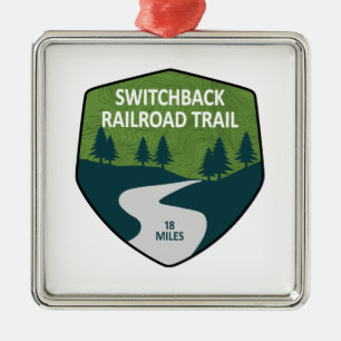 Switchback Railroad Trail Metal Ornament