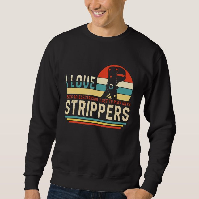 Switches Be Trippin' Electrician Electrical Engine Sweatshirt (Front)