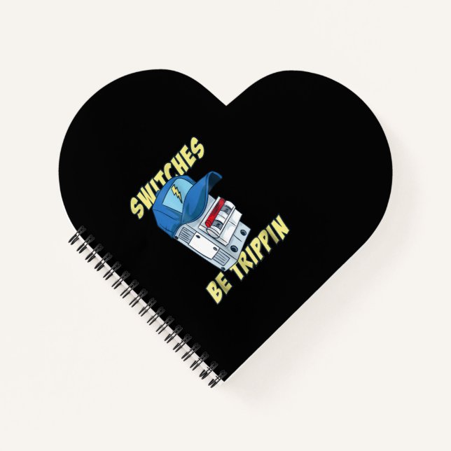 Switches Be Trippin  Electrician  Men Funny Notebook (Front)
