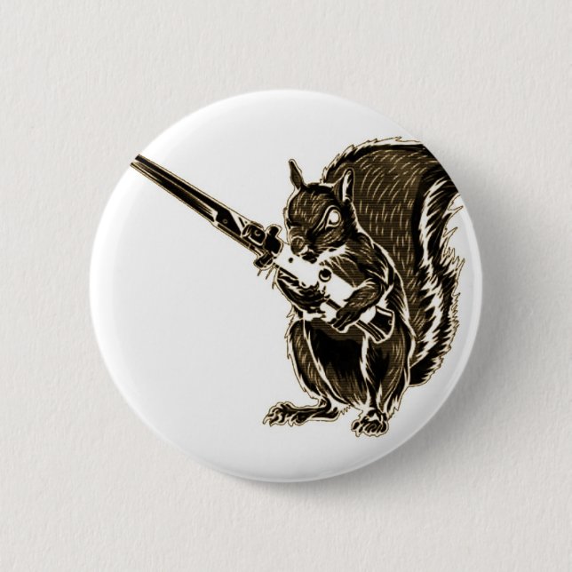 Switchy the Squirrel 2 Inch Round Button (Front)