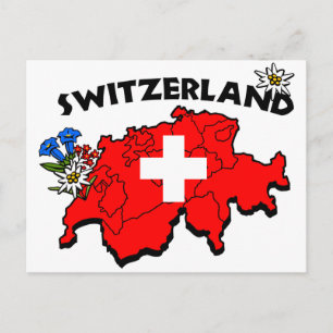 Switz Map Postcard
