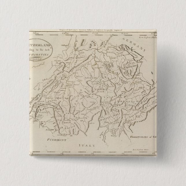 Switzerland 12 2 inch square button (Front)