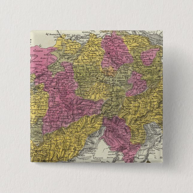 Switzerland 13 2 inch square button (Front)