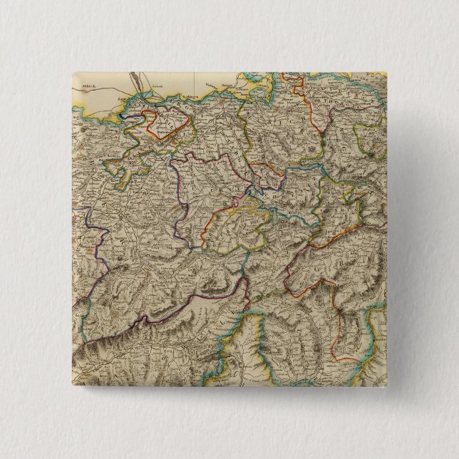 Switzerland 17 2 inch square button (Front)