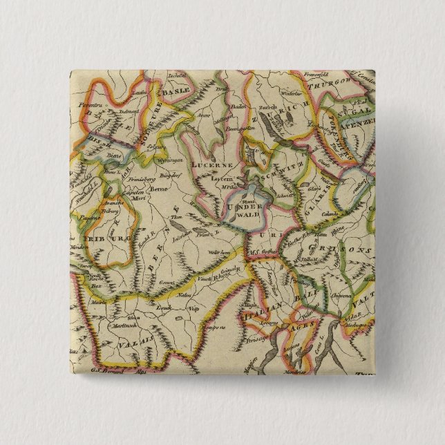 Switzerland 18 2 inch square button (Front)