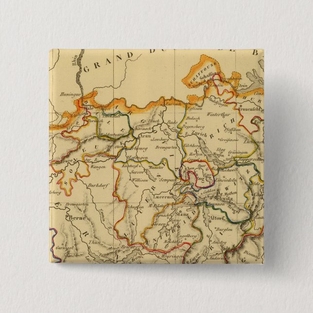 Switzerland 19 2 inch square button (Front)