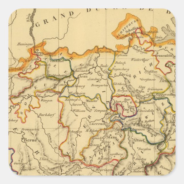Switzerland 19 square sticker (Front)