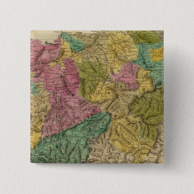 Switzerland 22 2 inch square button (Front)
