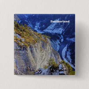 Switzerland 2 Inch Square Button