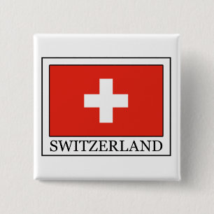 Switzerland 2 Inch Square Button