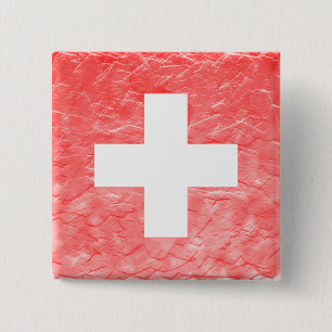 Switzerland 2 Inch Square Button