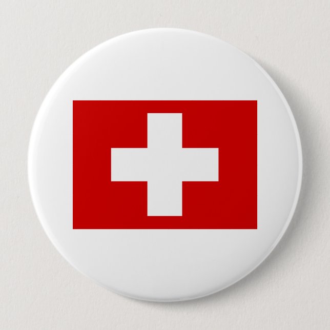 Switzerland 4 Inch Round Button (Front)