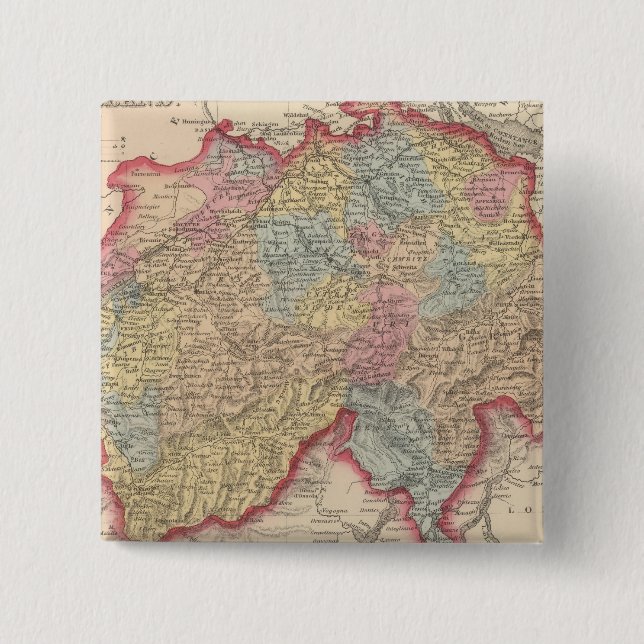 Switzerland 6 2 inch square button (Front)
