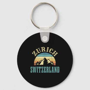 Switzerland alps skiing swiss mountains lover gift keychain