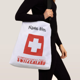 Switzerland and Swiss Flag Personalized  Crossbody Bag