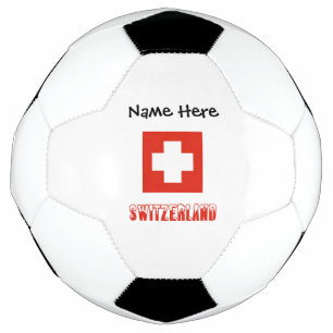 Switzerland and Swiss Flag Personalized  Soccer Ball