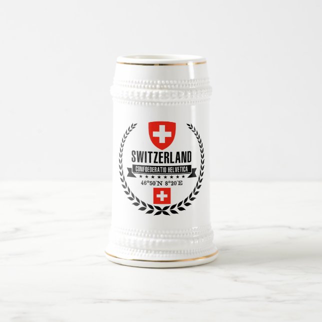 Switzerland Beer Stein (Center)