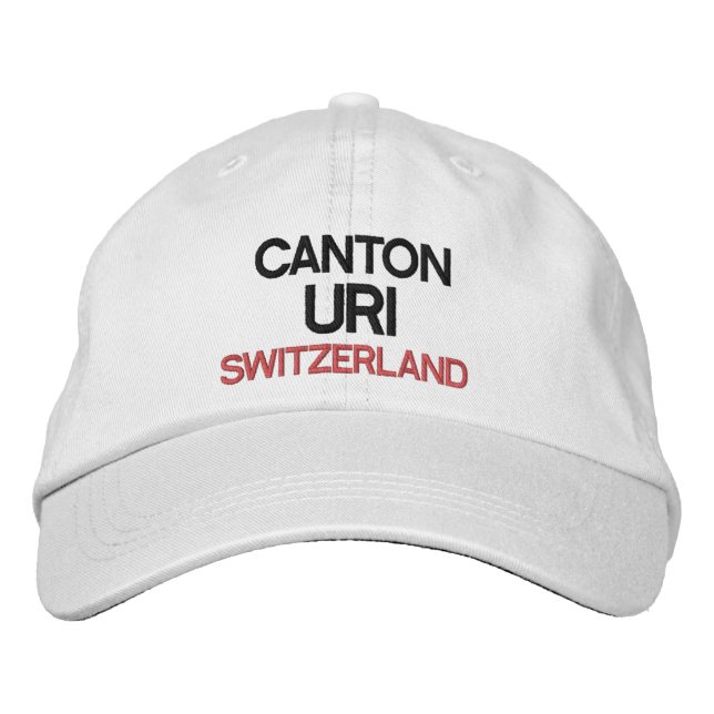Switzerland:Canton Uri Personalized Adjustable Hat (Front)