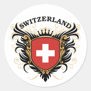 Switzerland Classic Round Sticker