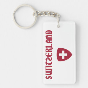 Switzerland + Coat of Arms Keychain