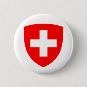 Switzerland country coat arms symbol emblem swiss  2 inch round button