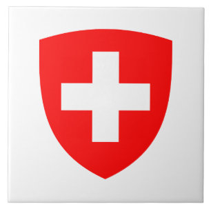 Switzerland country coat arms symbol emblem swiss  tile