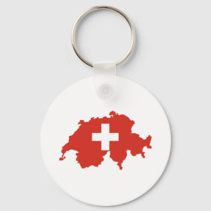 Switzerland Country Flag  Keychain